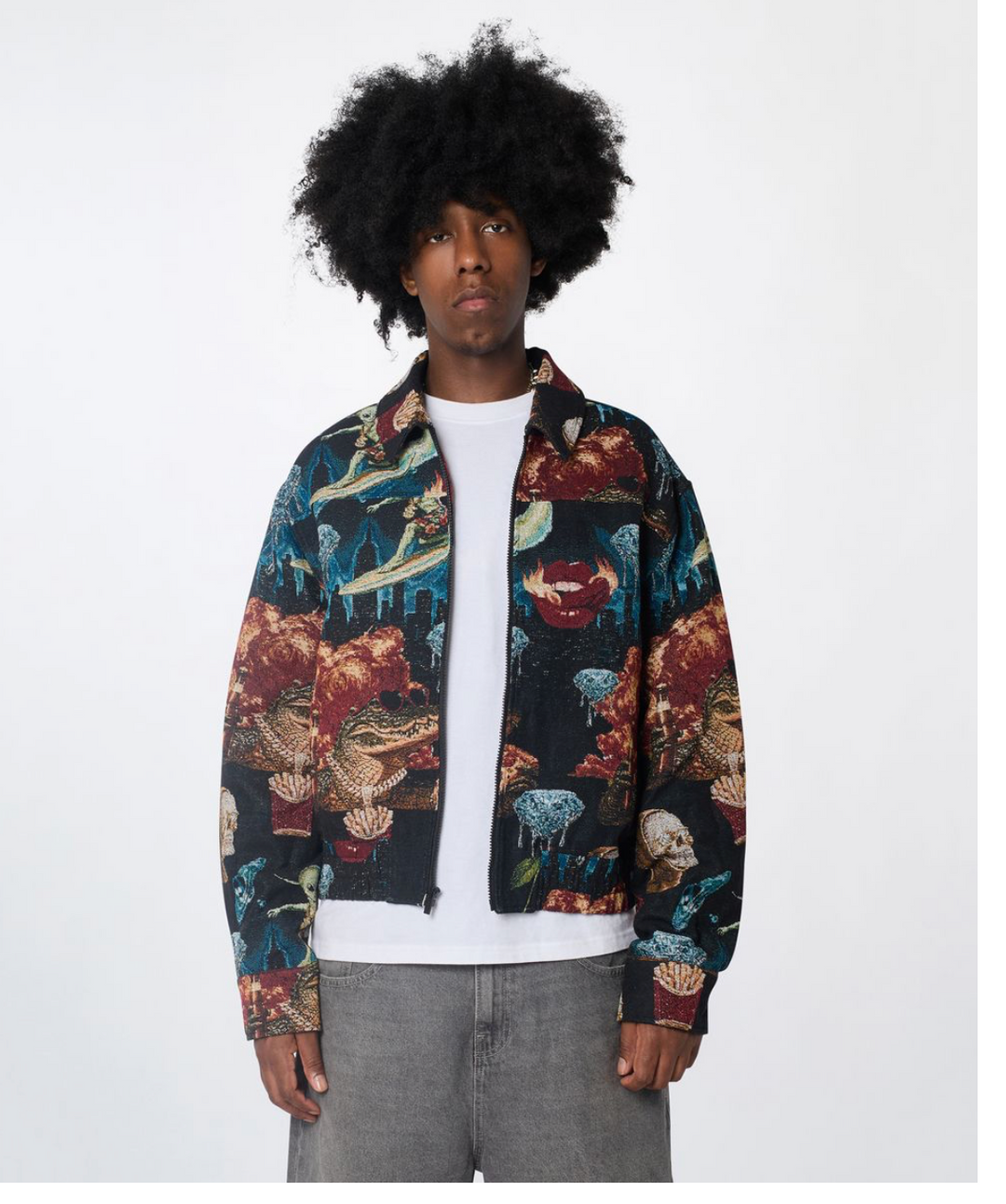Surreal Dream Tapestry Varsity Jacket