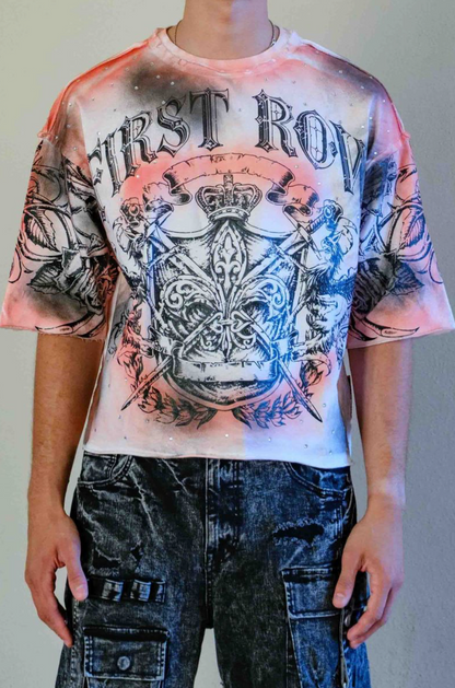 First Row Honor Cropped Tee - Pink