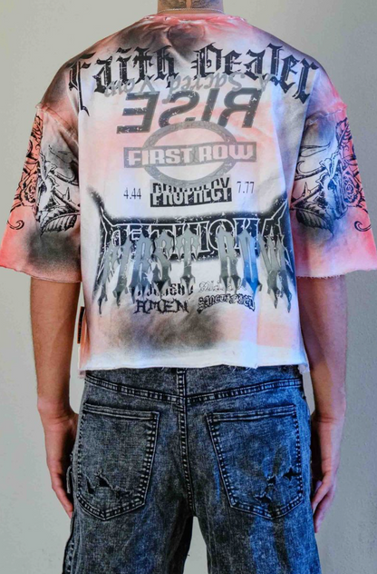 First Row Honor Cropped Tee - Pink