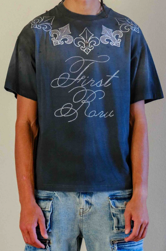 First Row Nobility Graphic Tee - Wash Black