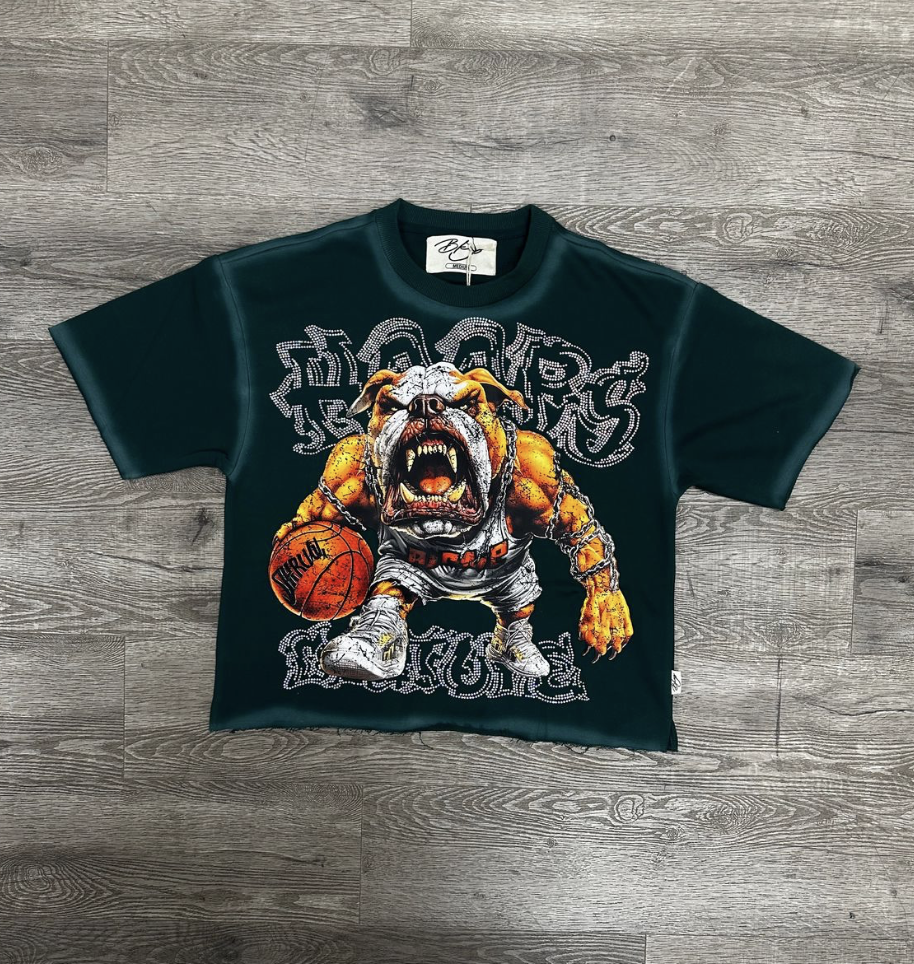 The World Is Mine F-Terry Cropped Tee - Green