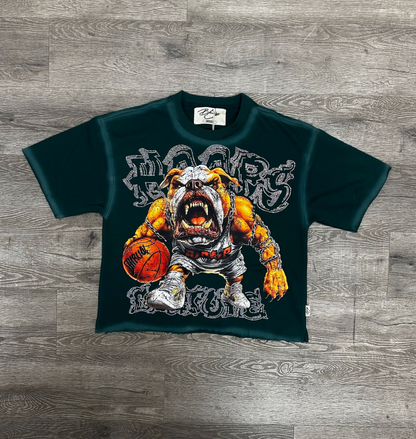 The World Is Mine F-Terry Cropped Tee - Green