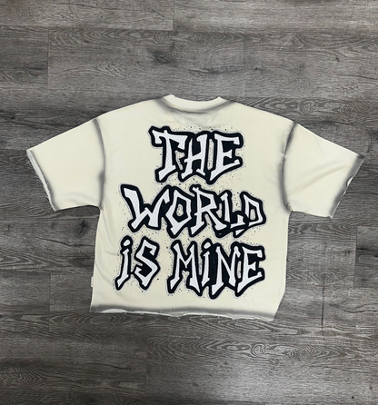 The World Is Mine F-Terry Cropped Tee - Off White