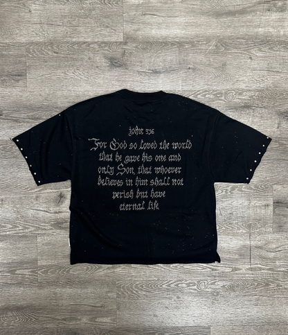 Holy F-Terry Cropped Tee - Black