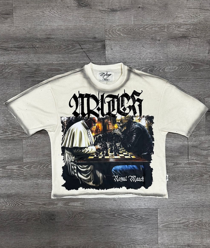 Royal Match F-Terry Cropped Tee - Off White