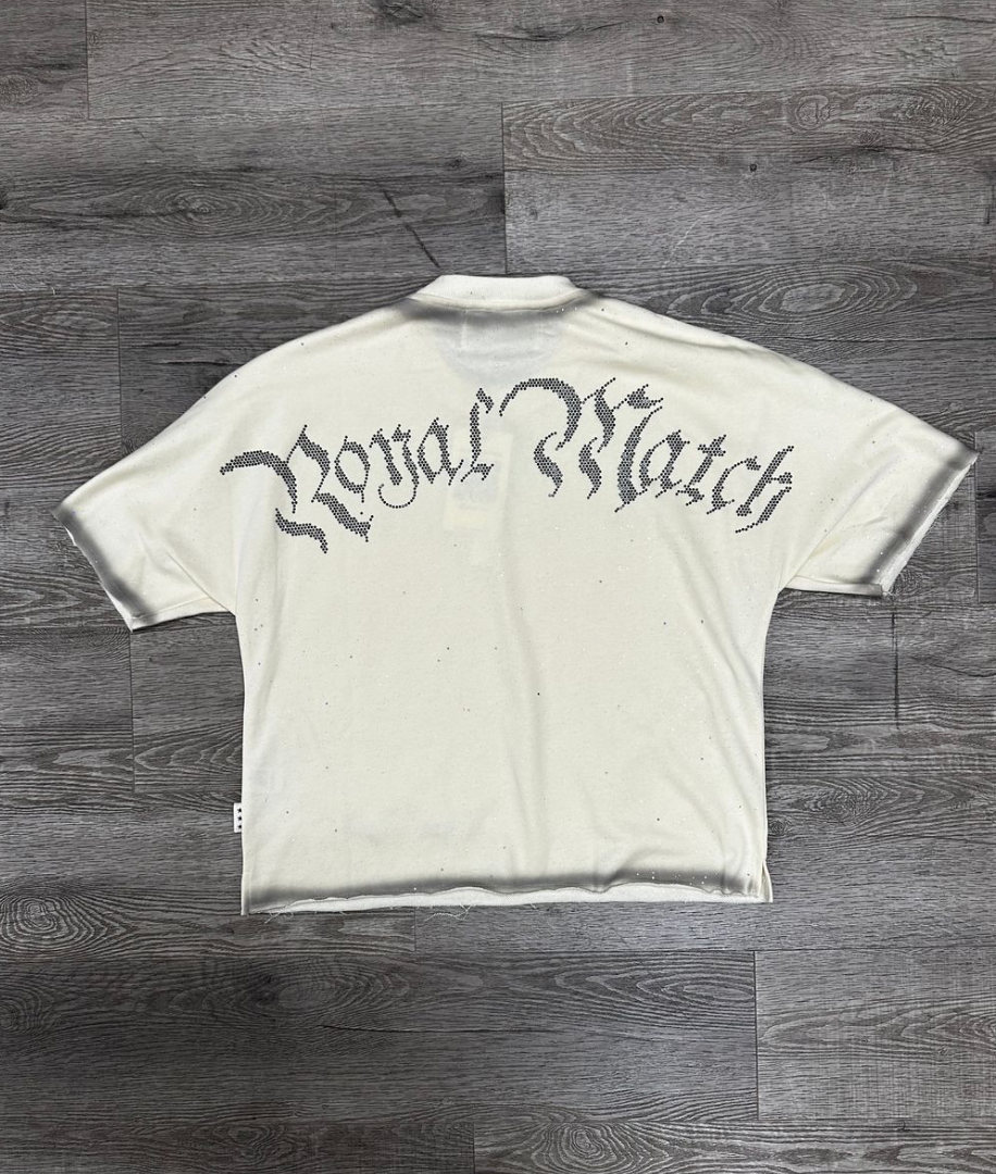 Royal Match F-Terry Cropped Tee - Off White
