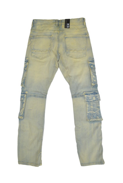 Cargo Flare Jeans - Vanilla
