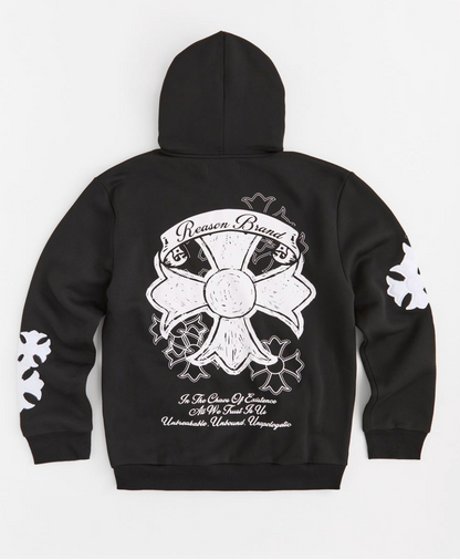 Rebellion Zip Up Hoodie - Black