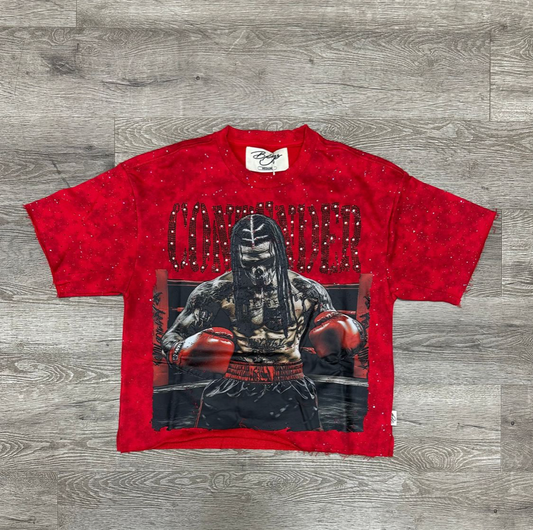 Contender F-Terry Cropped Tee - Red