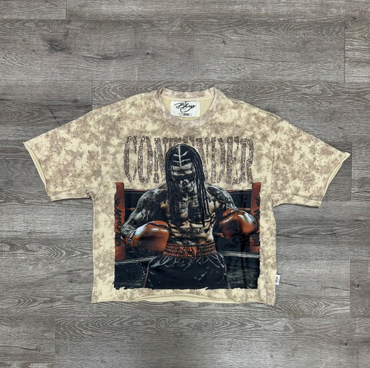 Contender F-Terry Cropped Tee - Beige