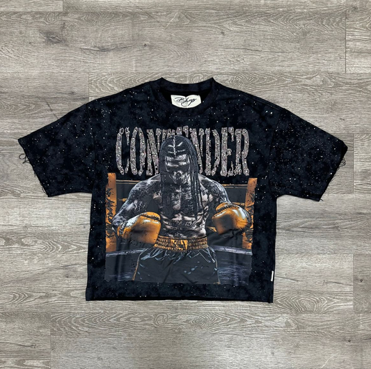 Contender F-Terry Cropped Tee - Black