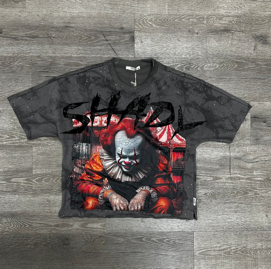 Shady F-Terry Cropped Tee - Grey