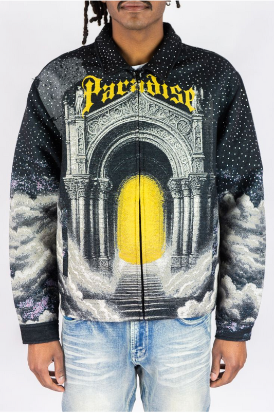 Paradise Tapestry Jacket - Black