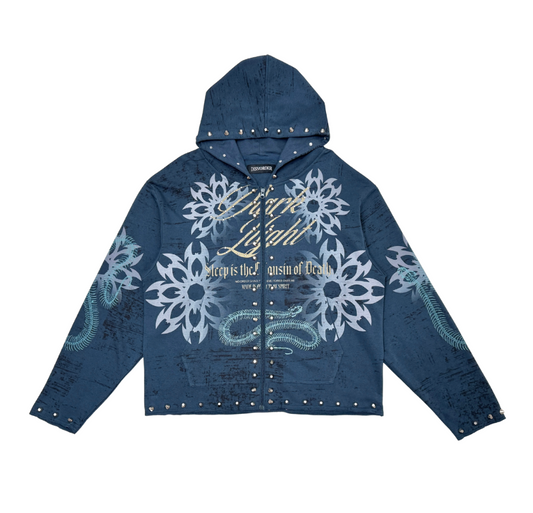Dissorder Dark Light Zip Up - Blue