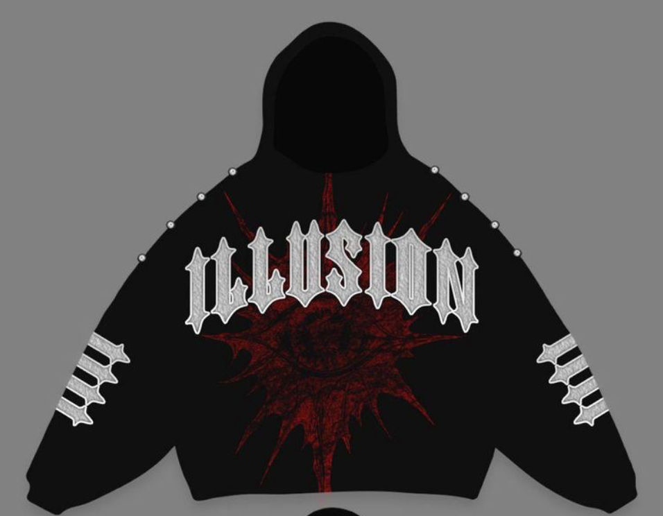 Illusion Cross Hoodie - Black