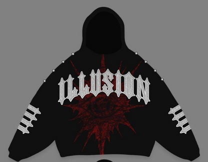 Illusion Cross Hoodie - Black