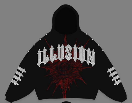 Illusion Cross Hoodie - Black