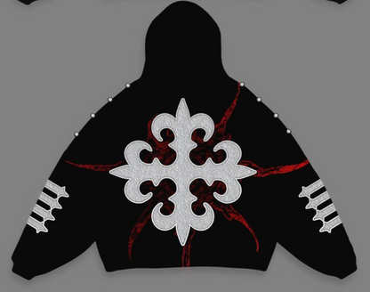 Illusion Cross Hoodie - Black