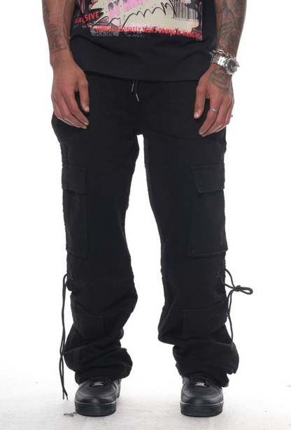 Baggy Cargo Jeans - Black
