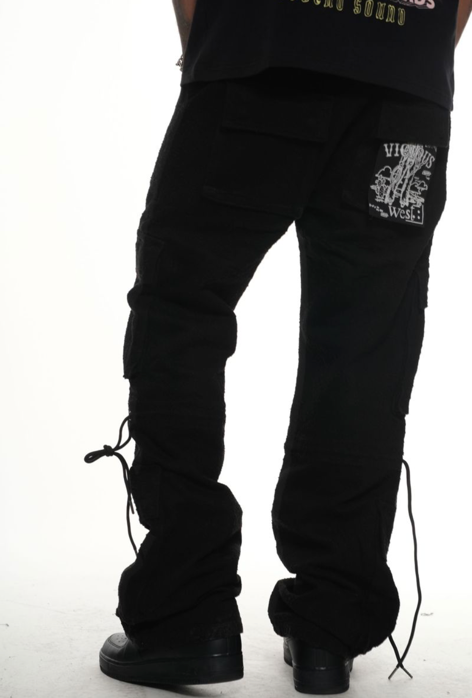 Baggy Cargo Jeans - Black