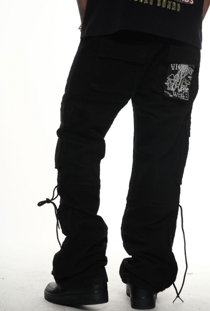 Baggy Cargo Jeans - Black