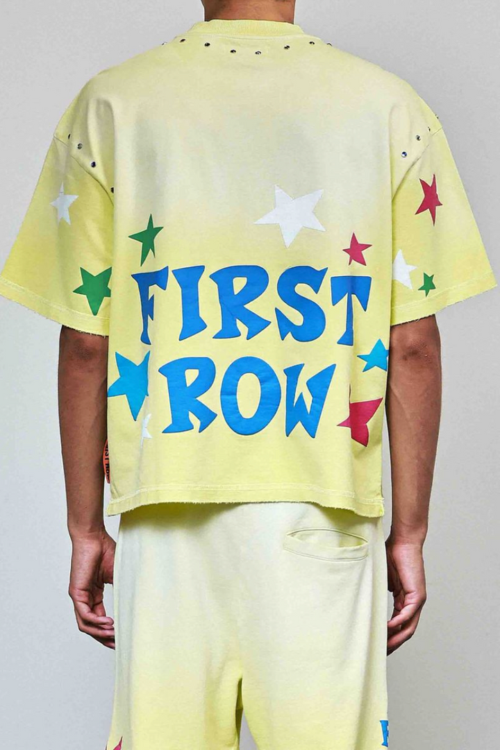 Stars Made In Heaven Cropped Tee - Yellow
