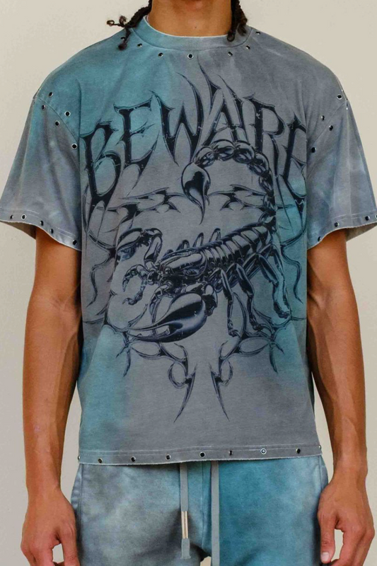 Scorpion Beware Tee - Grey