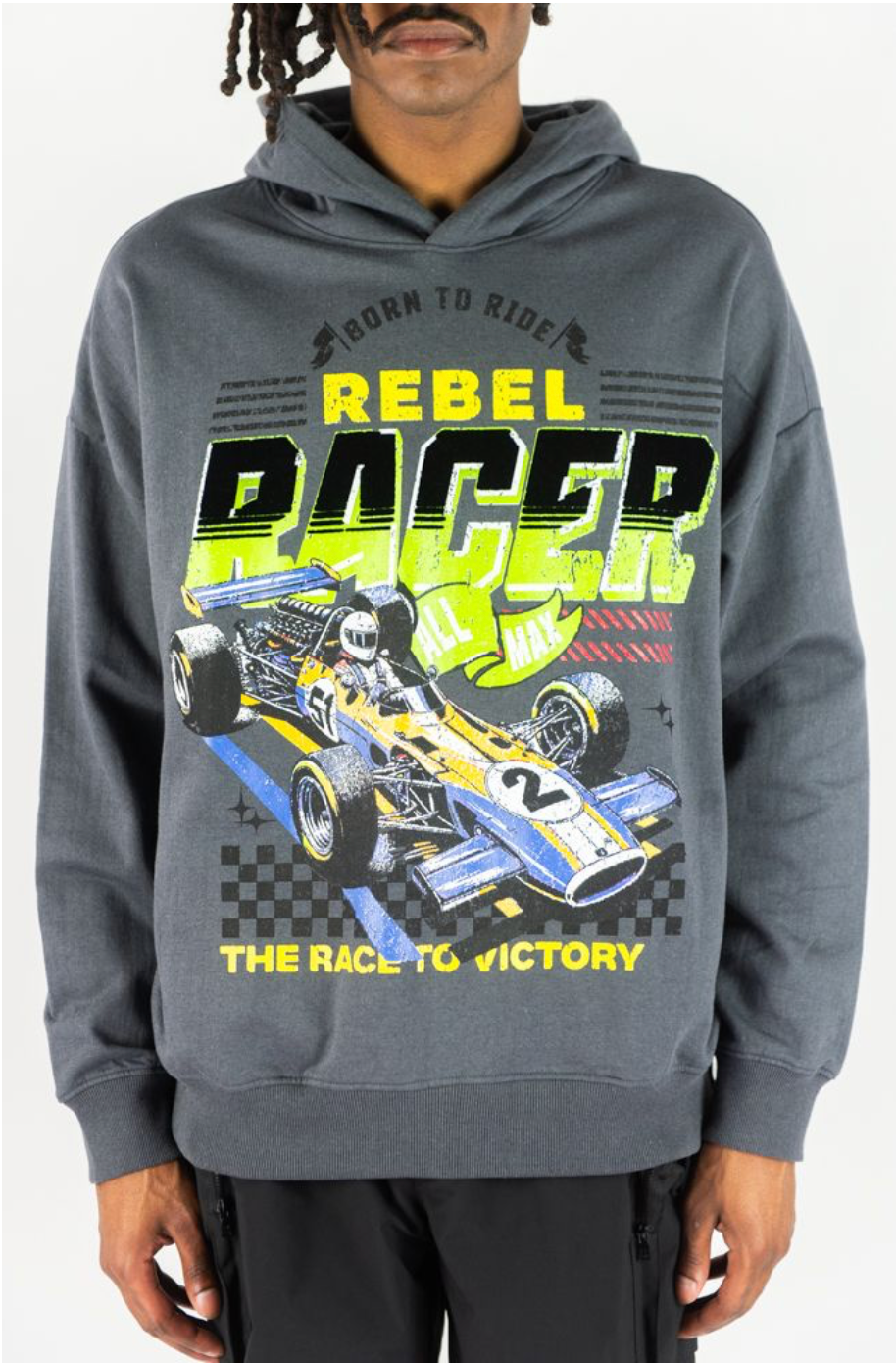 Rebel Racer Hoodie - Grey