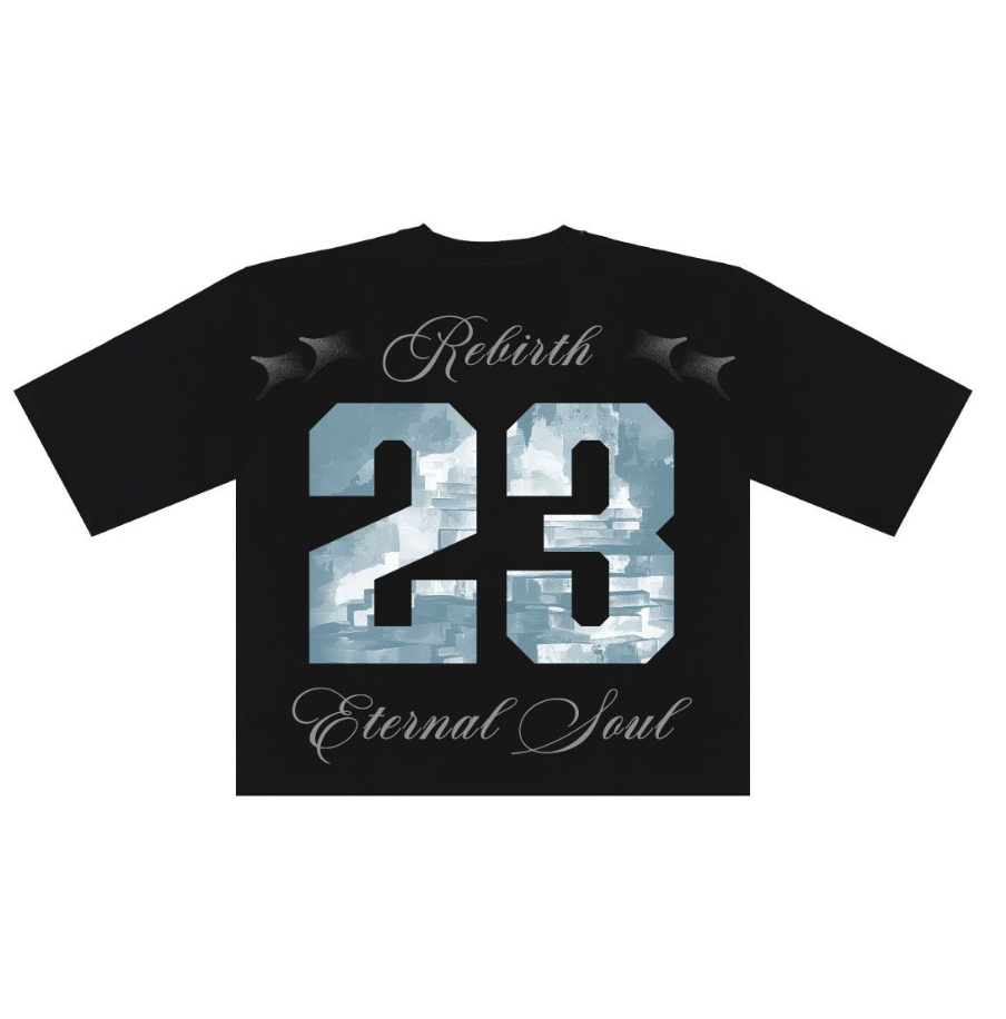 Eternal Soul Cropped Tee - Black
