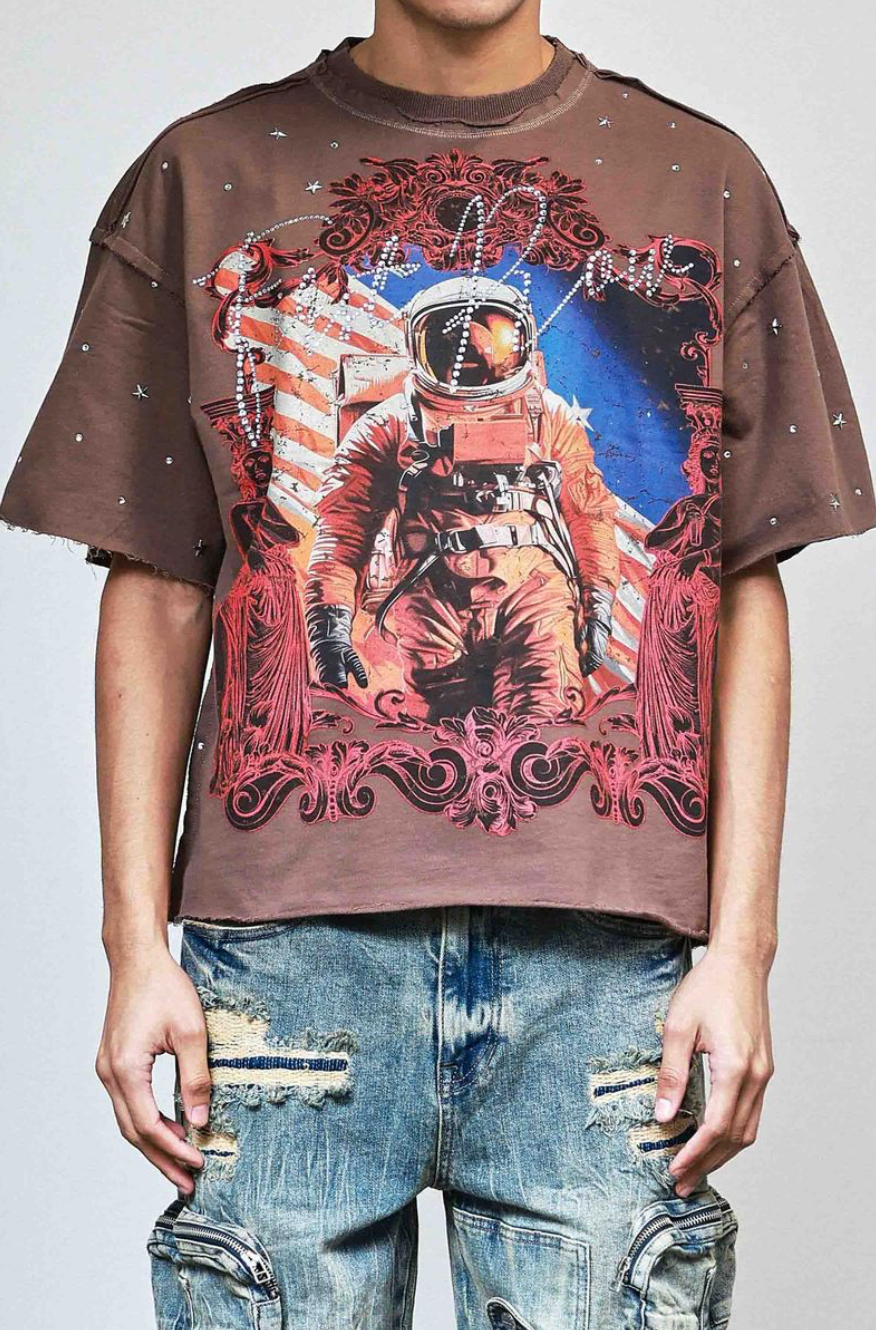 First Row Explorer Cropped Tee - Brown