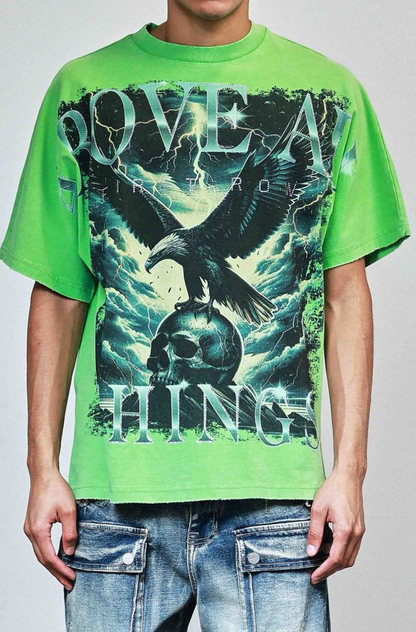 First Row Above All Graphic Tee - Green