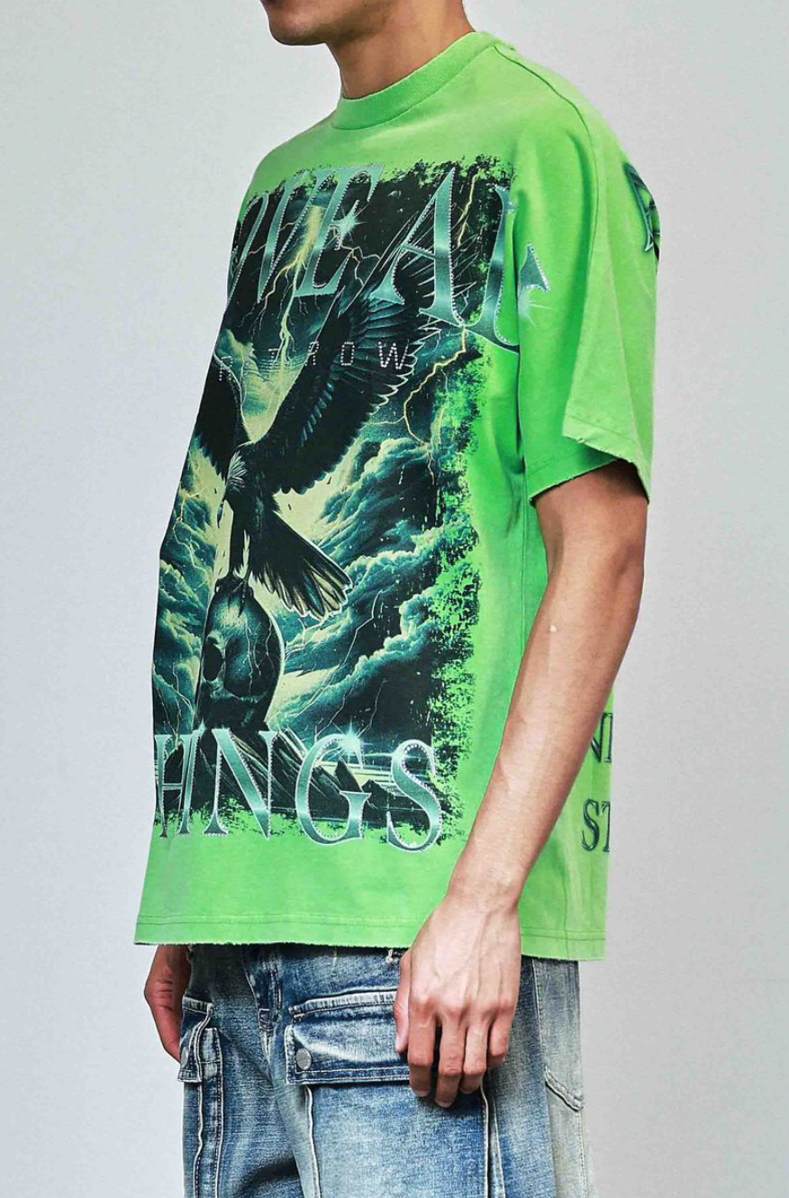 First Row Above All Graphic Tee - Green