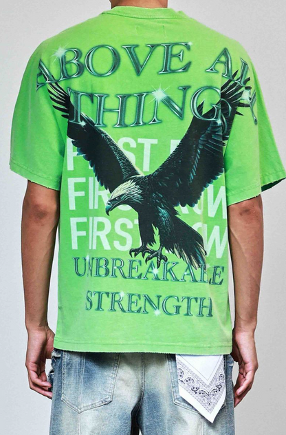 First Row Above All Graphic Tee - Green