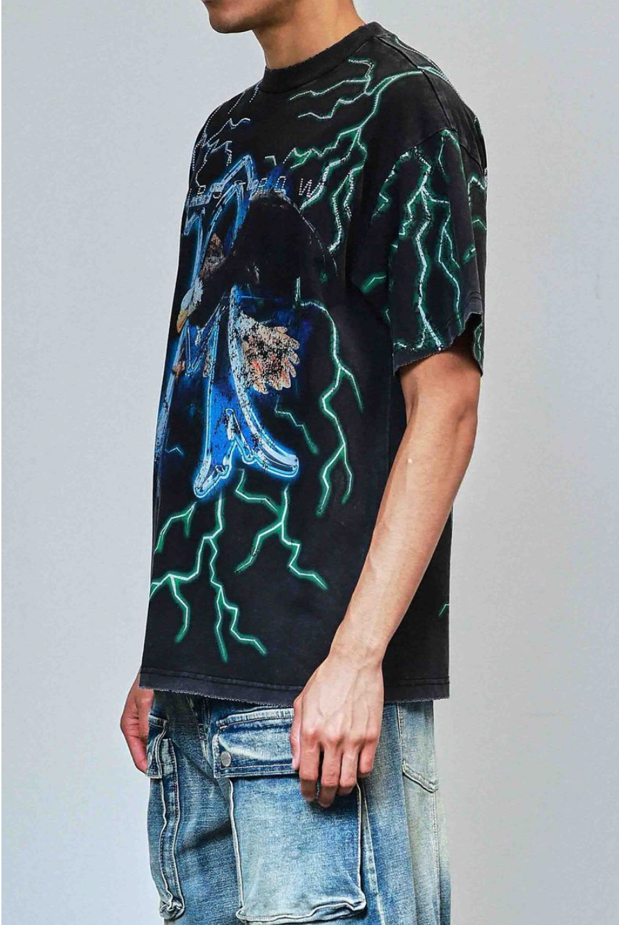 First Row Above All Graphic Tee - Black