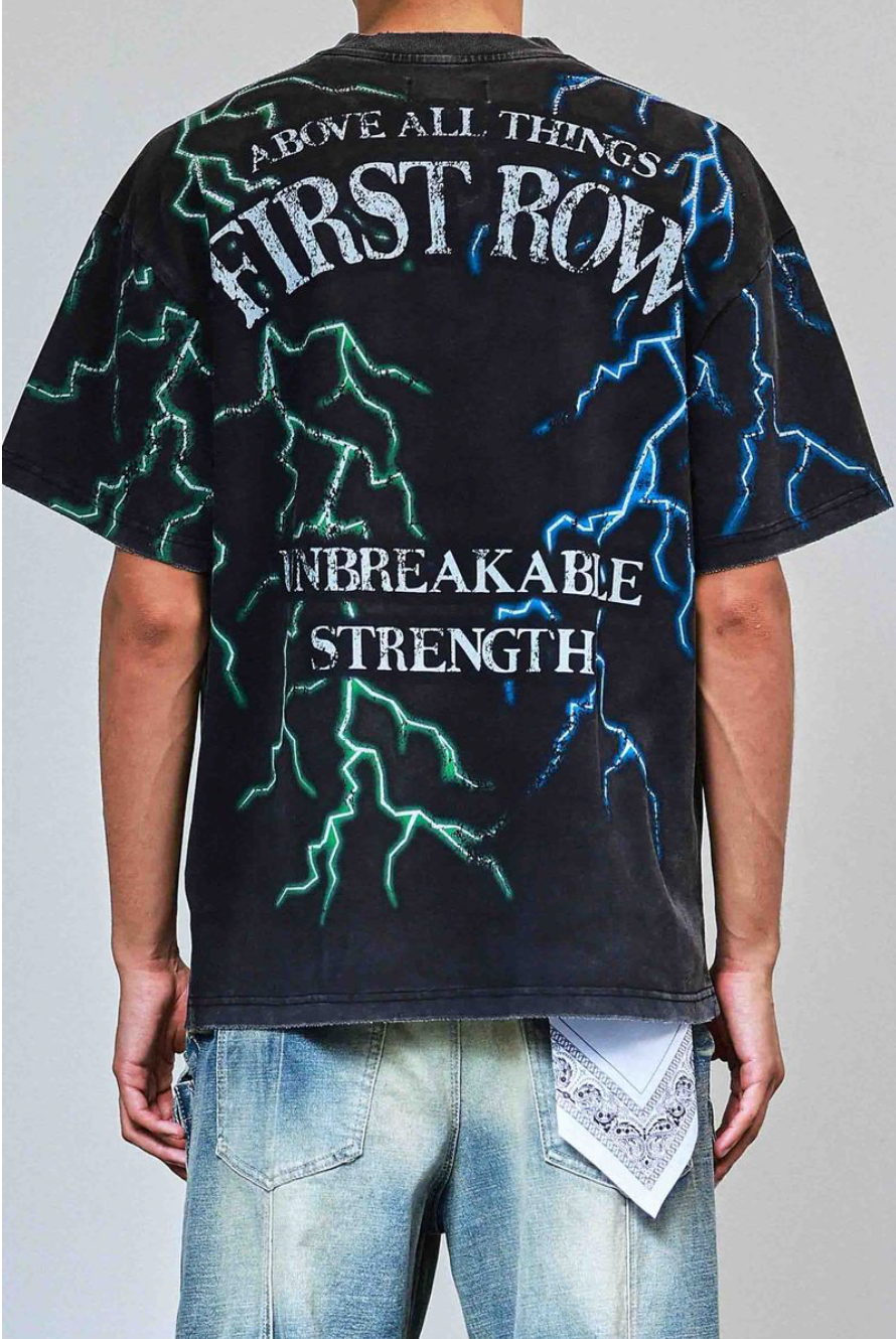 First Row Above All Graphic Tee - Black