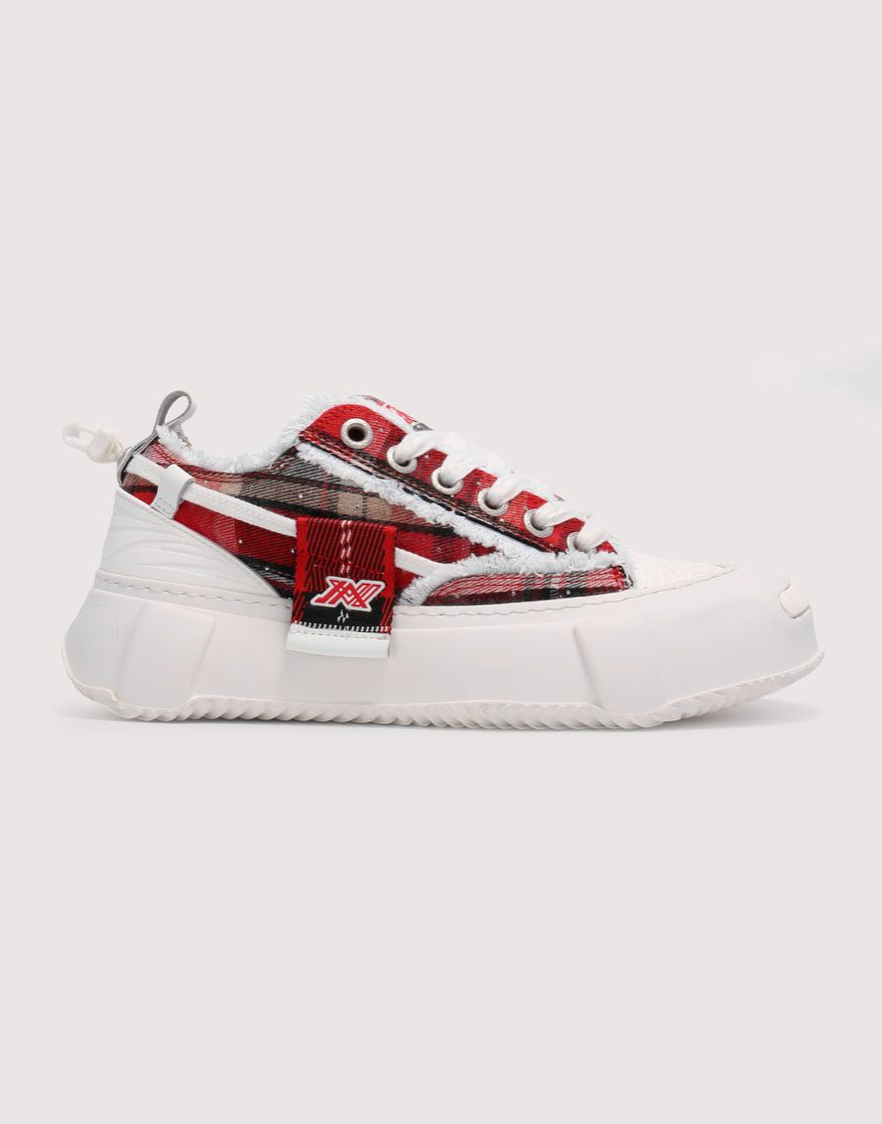 Elevate Sneakers - Red Plaid