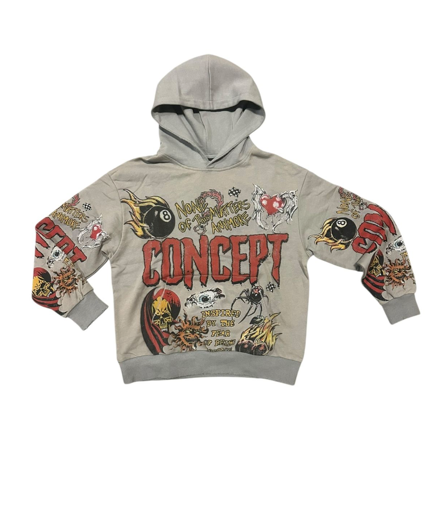 Concept Graffiti Hoodie - Grey