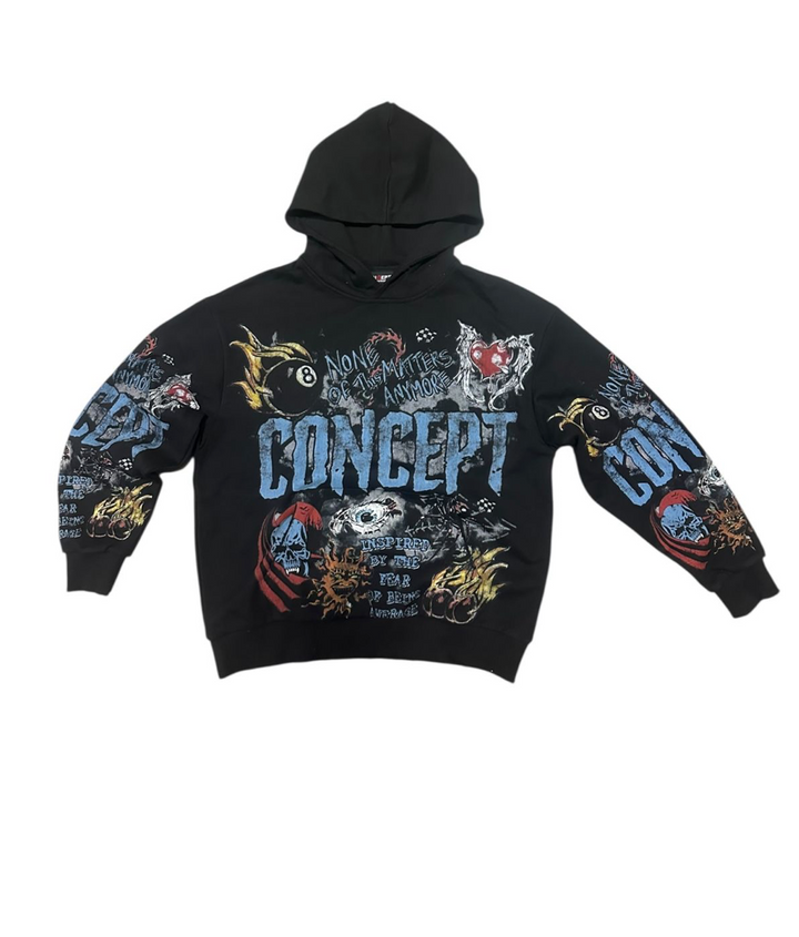 Concept Graffiti Hoodie - Black