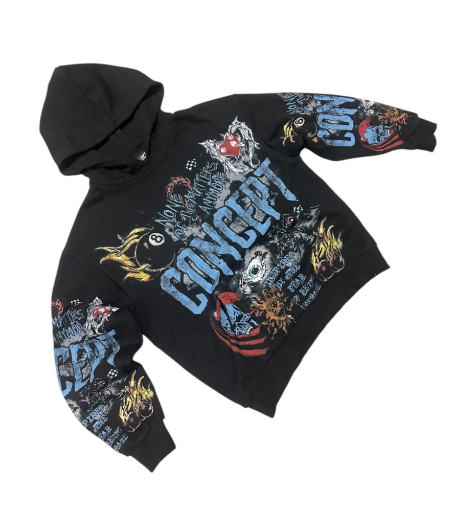 Concept Graffiti Hoodie - Black