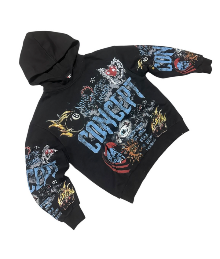 Concept Graffiti Hoodie - Black
