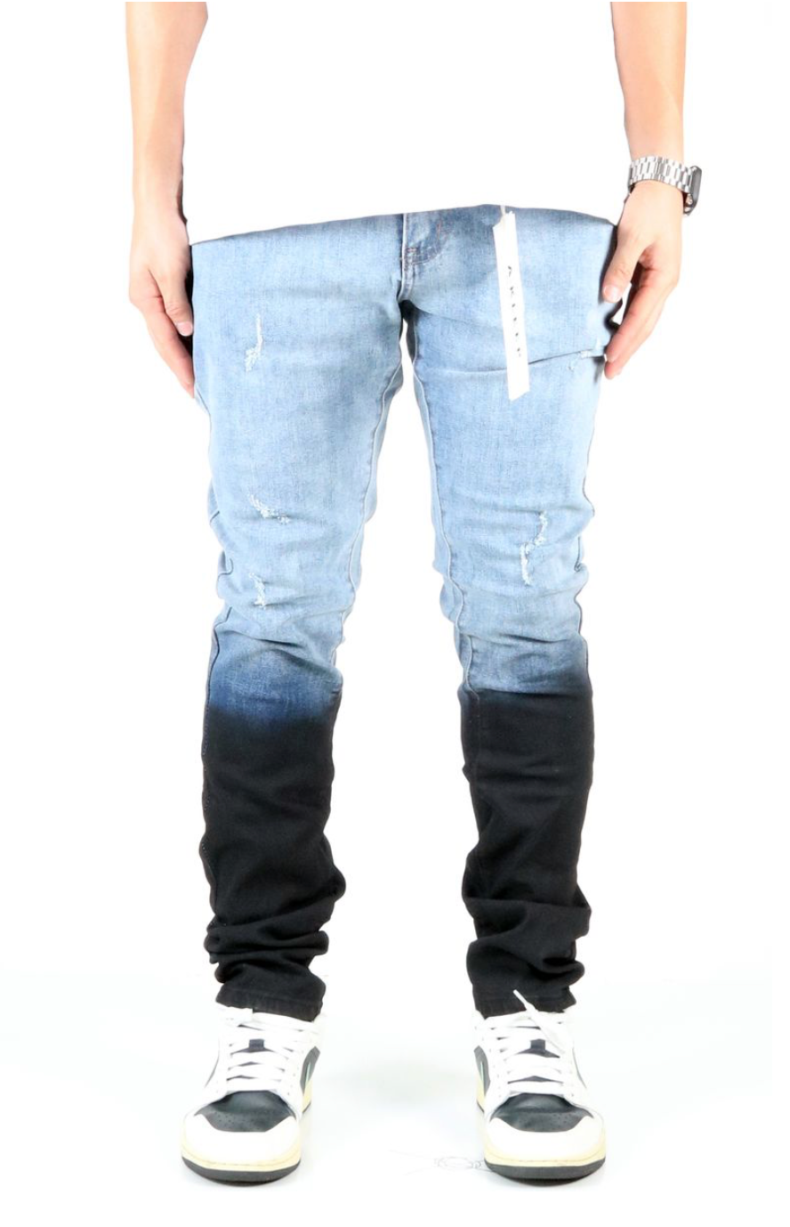 Mike Dye Skinny Jeans - Blue