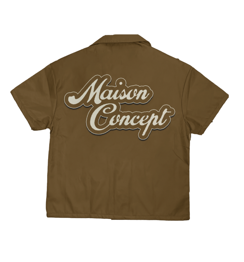 Maison Cropped Button Up - Brown