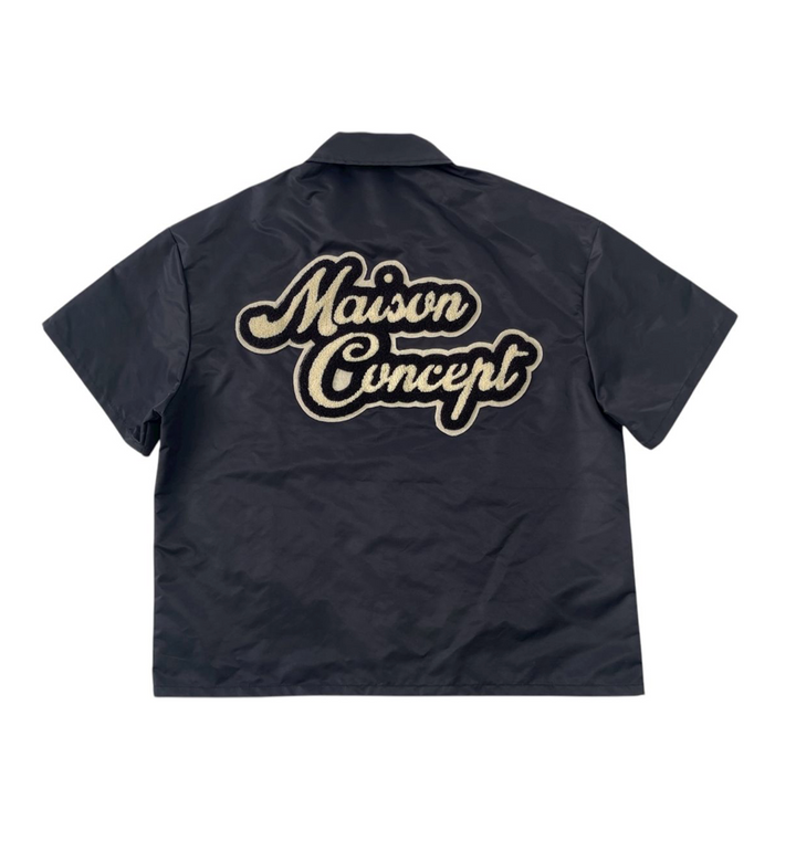 Maison Cropped Button Up - Black