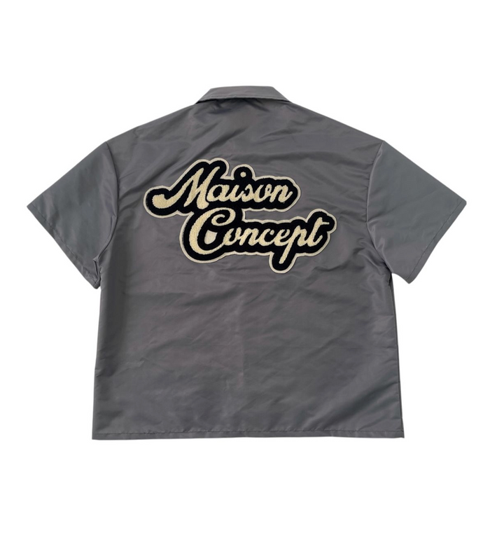 Maison Cropped Button Up - Grey