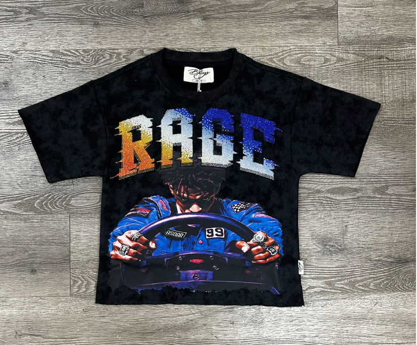 Rage Kids Cropped Tee - Black