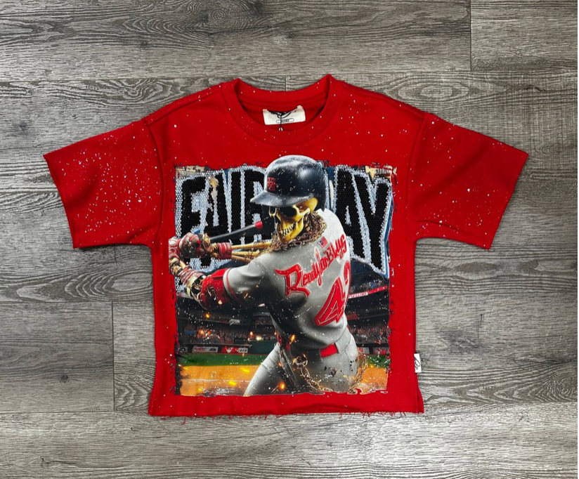 Fair Play Kids Cropped Tee - Red
