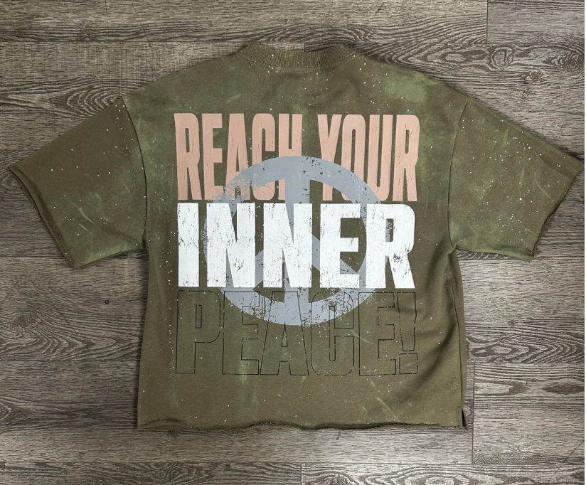 Peace Dream Cropped Tee - Green