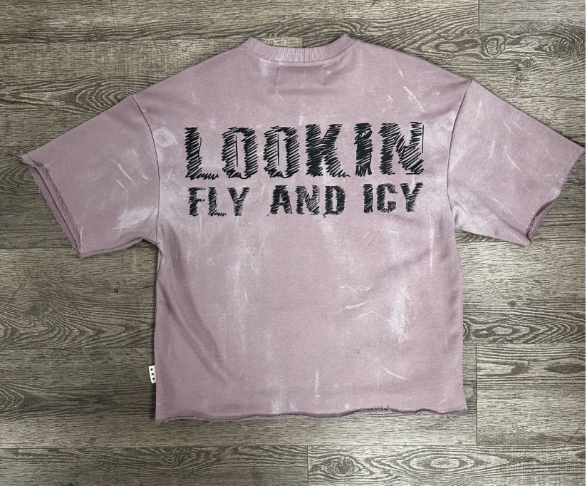 Swagger Cropped Tee - Purple