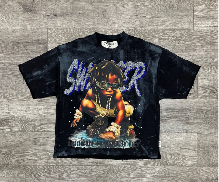 Swagger Cropped Tee - Black – GEAR LOCKER LA
