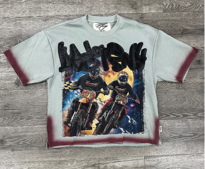 Spiritual Gangster Cropped Tee - Teal